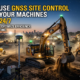 GNSS site control to manage machine movement in construction