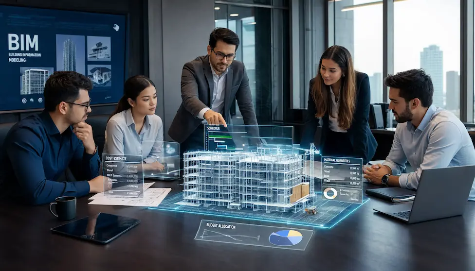 Collaborative 5D BIM Team Review