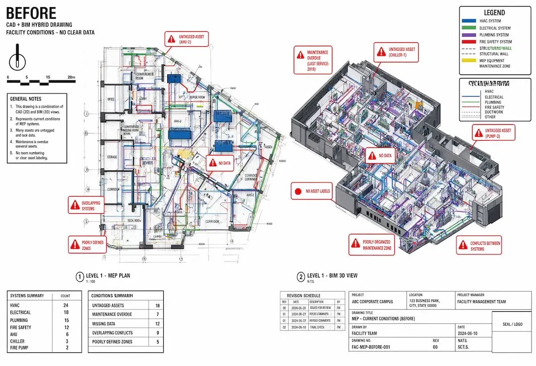 Facility Managers CAD_BIM - Before