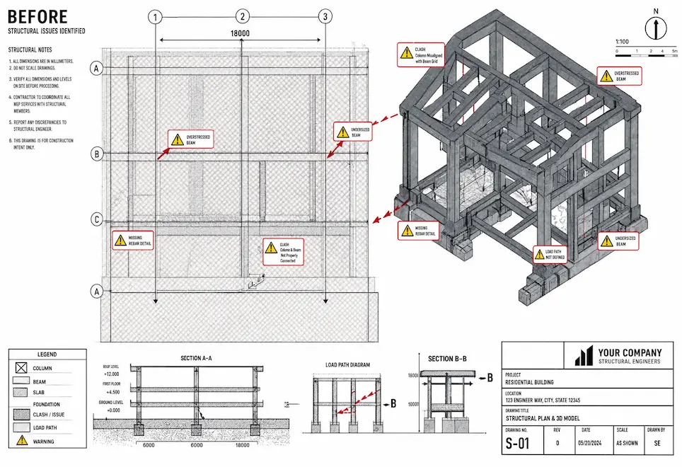 Structural Engineers CAD_BIM - Before