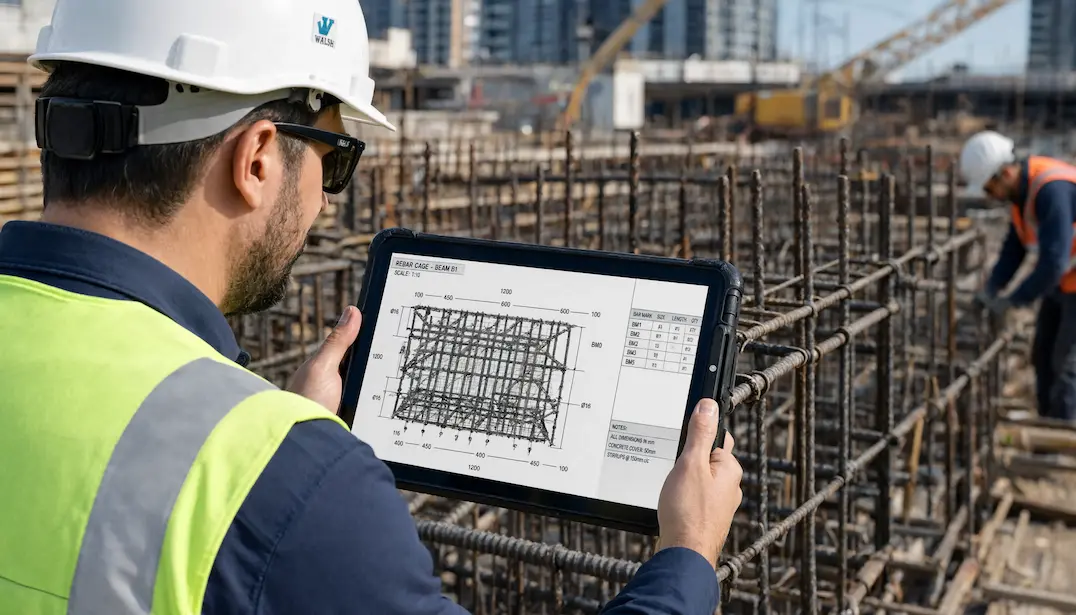 Field Tablet vs Rebar Cage Field Tablet vs Rebar Cage