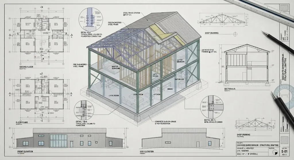 Barndominium Structural Drafting Residential