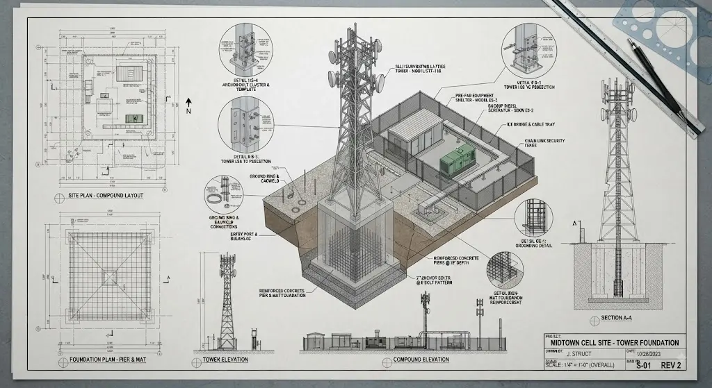 Communication Tower & Cell Site Foundations Industrial