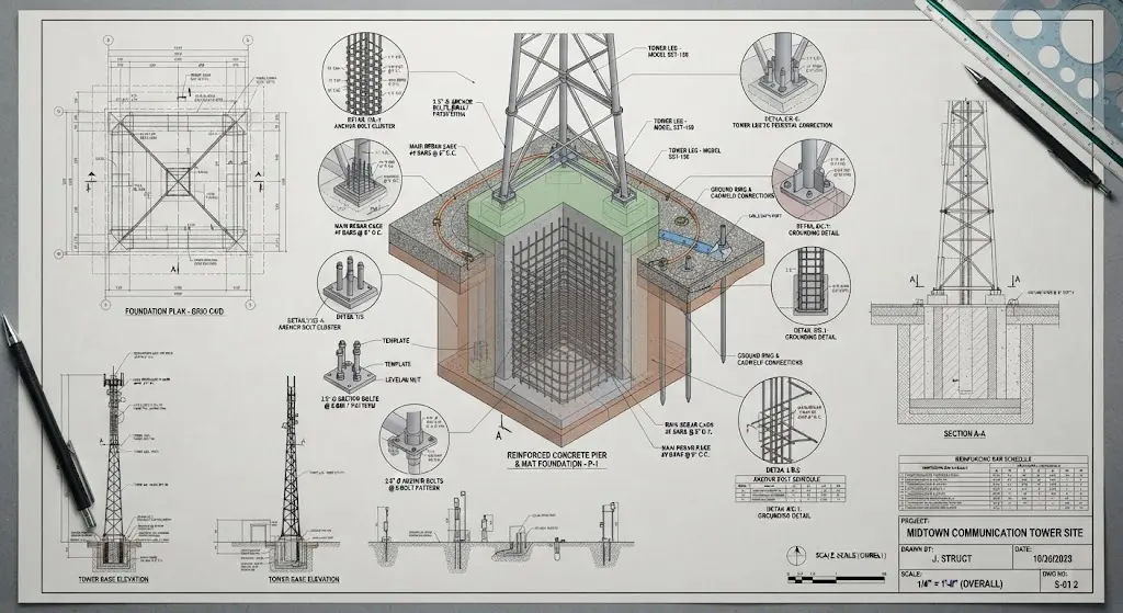 Communication Tower Foundation