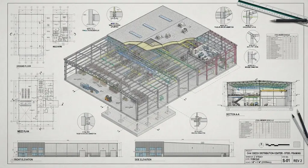 Distribution Center Steel Framing