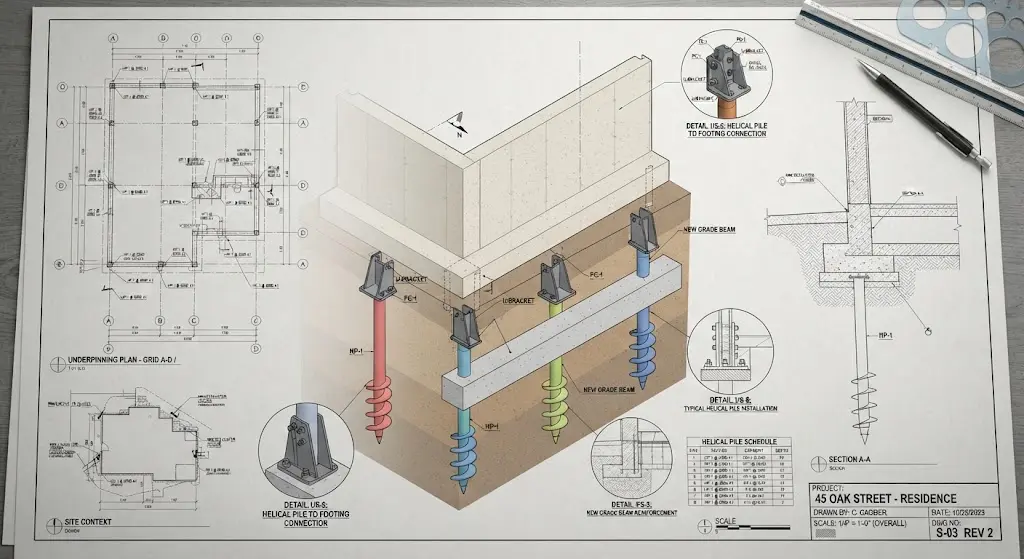 Helical Pile Underpinning