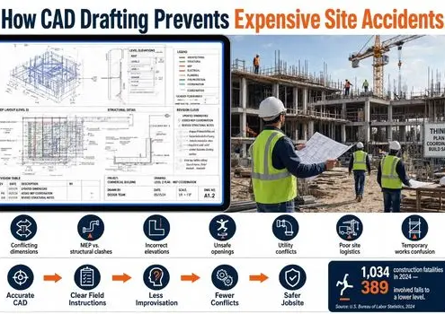 How CAD Drafting Prevents Expensive Site Accidents