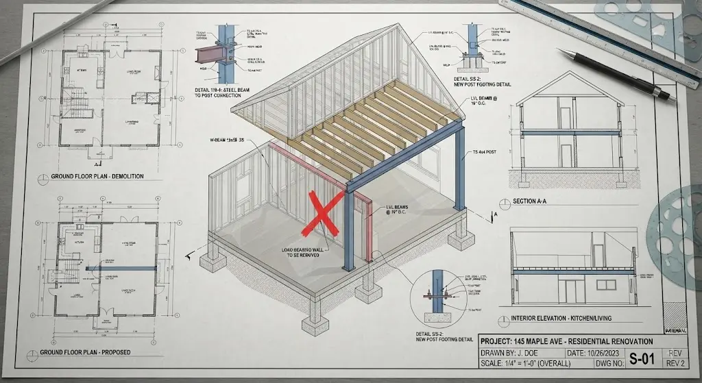 Load-Bearing Wall Removal Residential