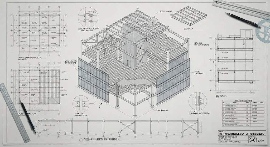 Office Building Steel Detailing