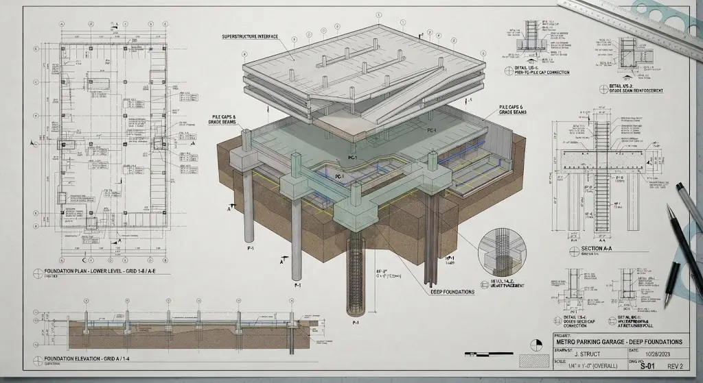 Parking Structure Deep Foundation