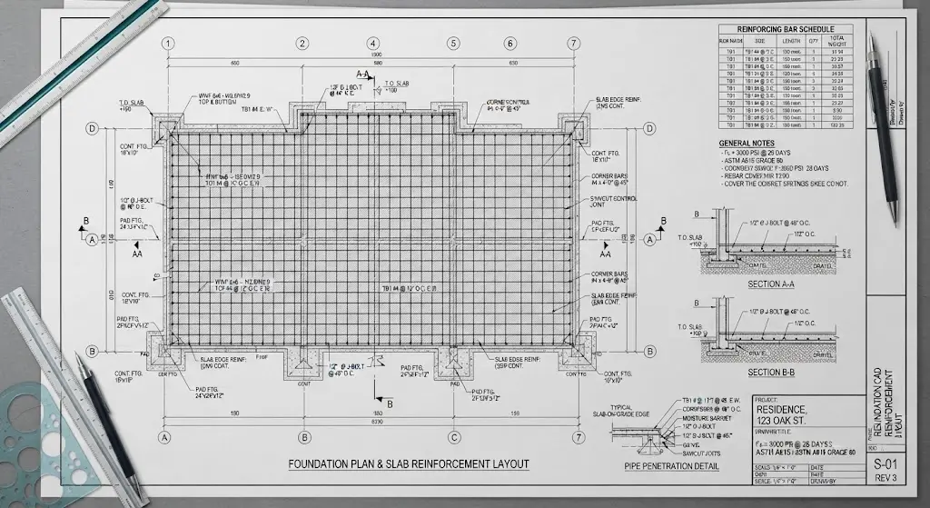 Slab Reinforcement Plan