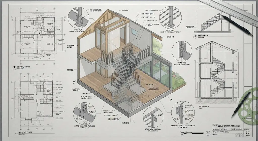 Stair & Rail Steel Detailing