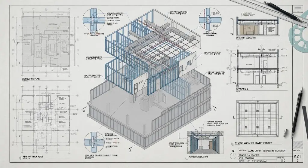 Tenant Improvement Steel Framing