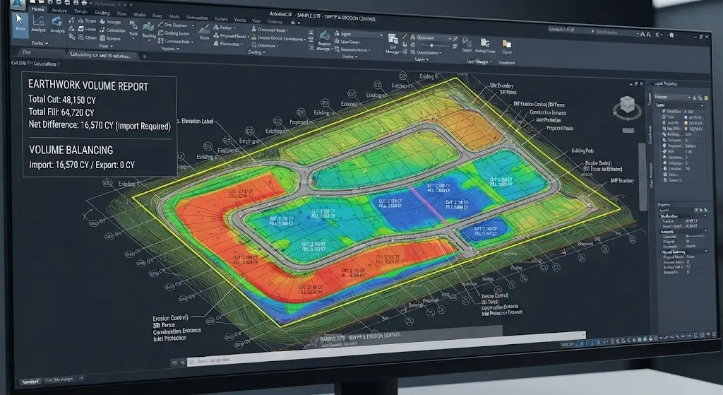 Earthwork Cut & Fill Calculations