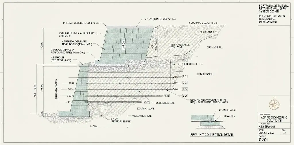 Segmental Retaining Wall (SRW)