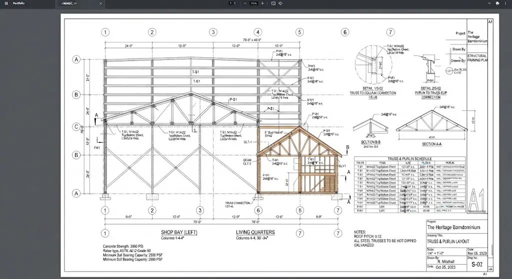 Truss & Purlin Layout