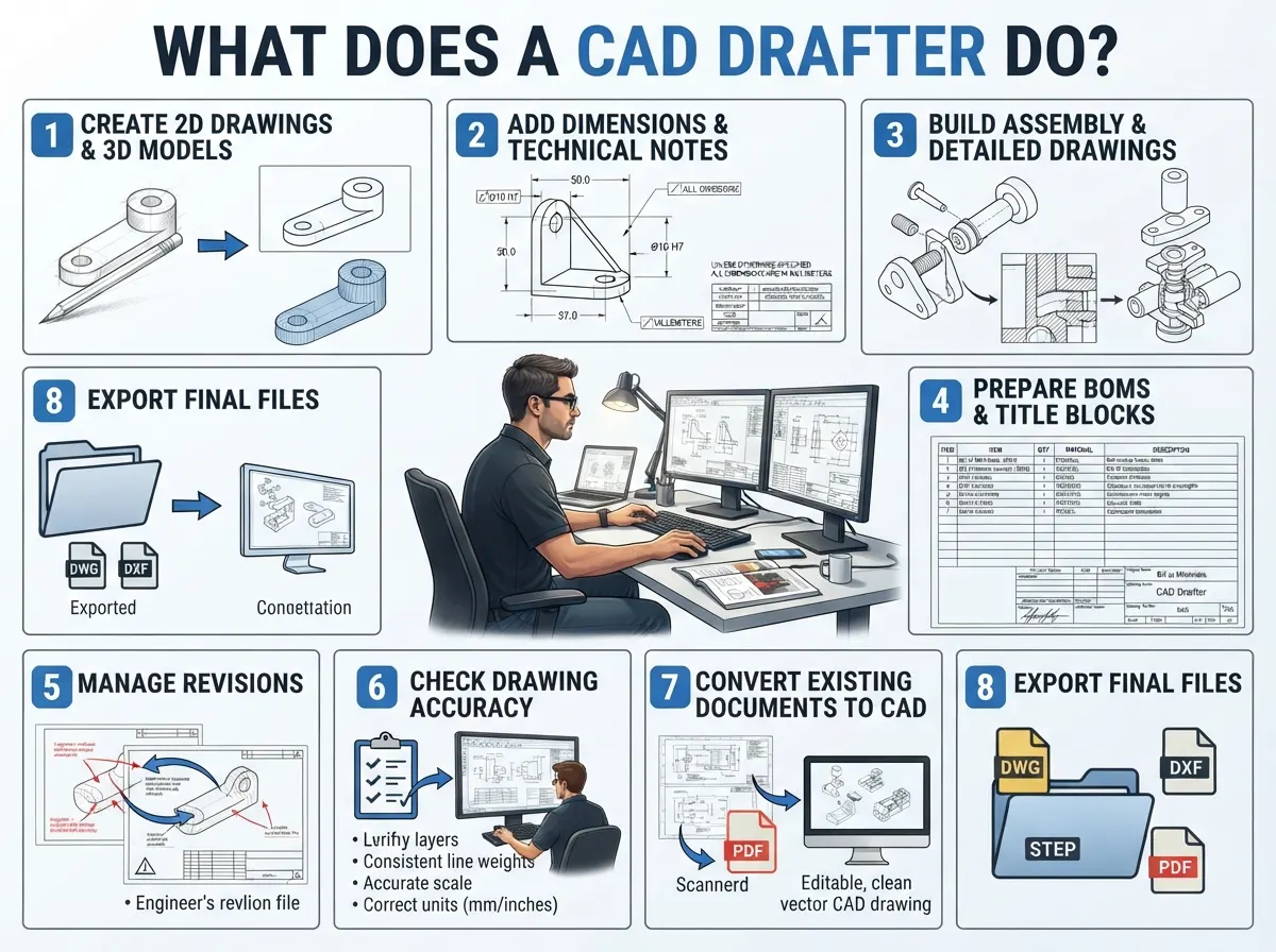 CAD drafting tasks