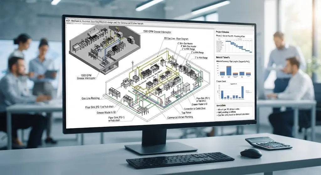 Commercial Kitchen Retrofit Projects plumbing design