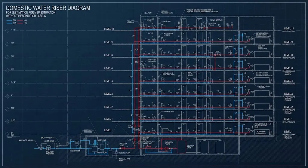 Domestic Water Riser Diagram