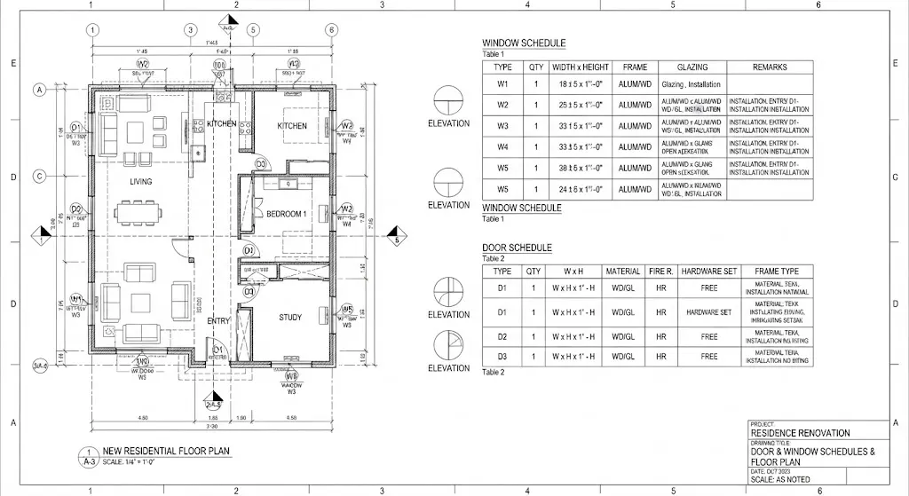 Door & Window Schedules TI