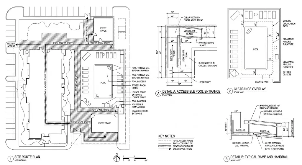 Hotel Amenity & Pool Area