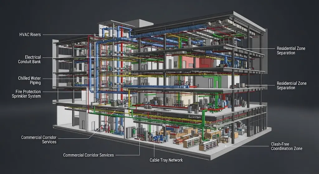 Mixed-Use Developments clash detetction