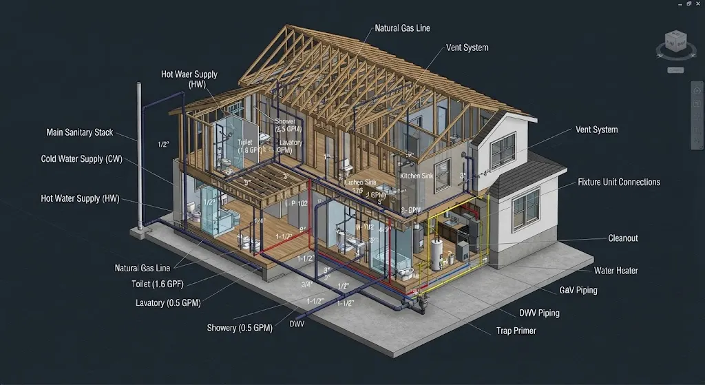 Single-Family Homes plumbing design