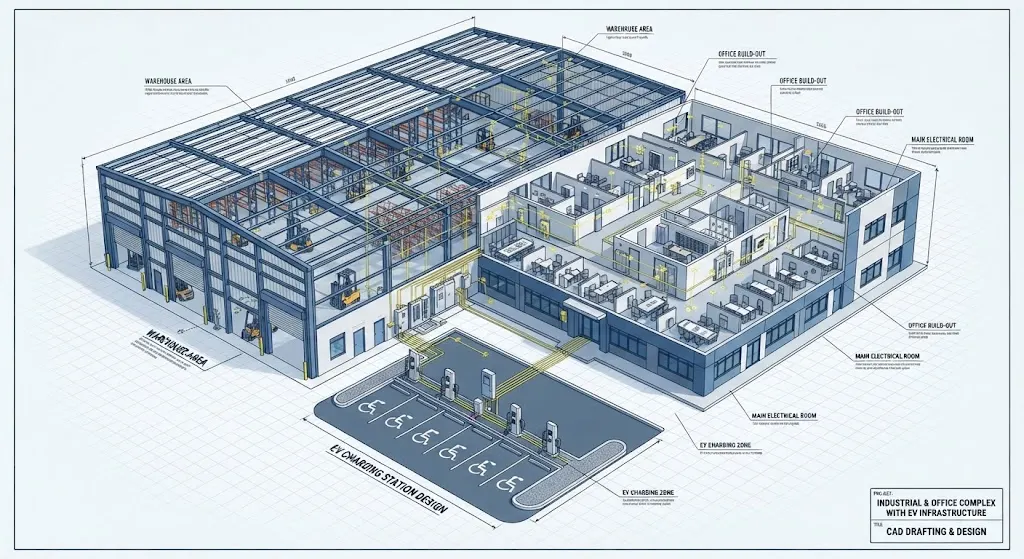 Warehouses with Office Build-Out electrical