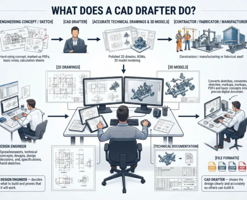 What dose a CAD drafter do