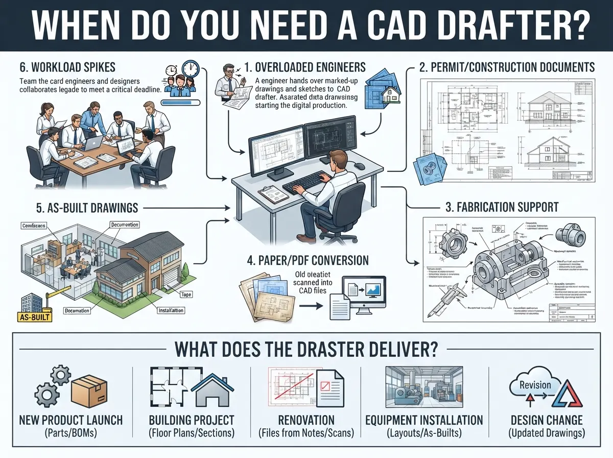 When you need a CAD drafter